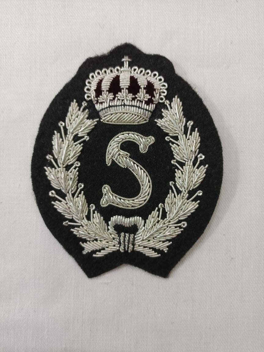 Blazer Family Ralph Alphabet Red Crown Blazer Bullion Embroidery Badge.