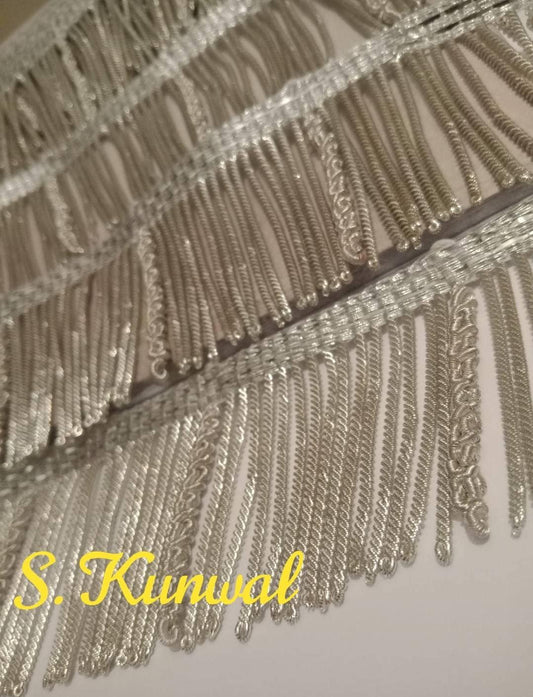 French Passementerie Trim Handmade Gold Silk thread Trim"5CM" Bullion Fringe catholic Vestments Historical Flags or dresses..