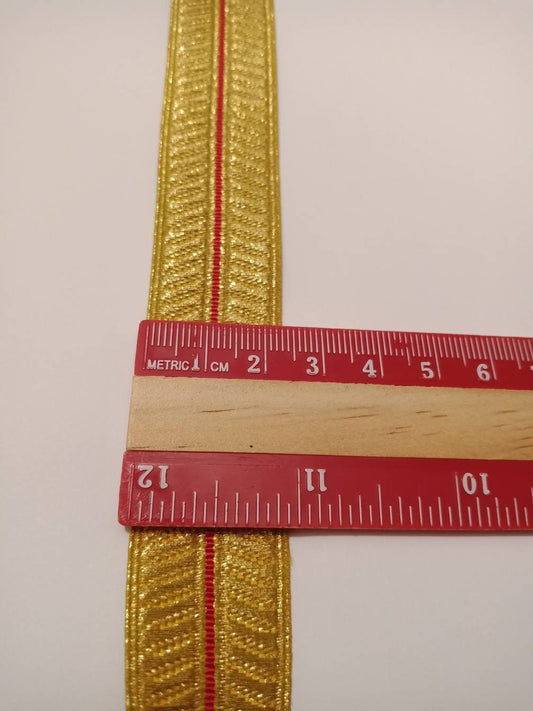 Gold Military Mylar Braid *2CM Size* Borders making military ribbon Army Uniform' Vestment.