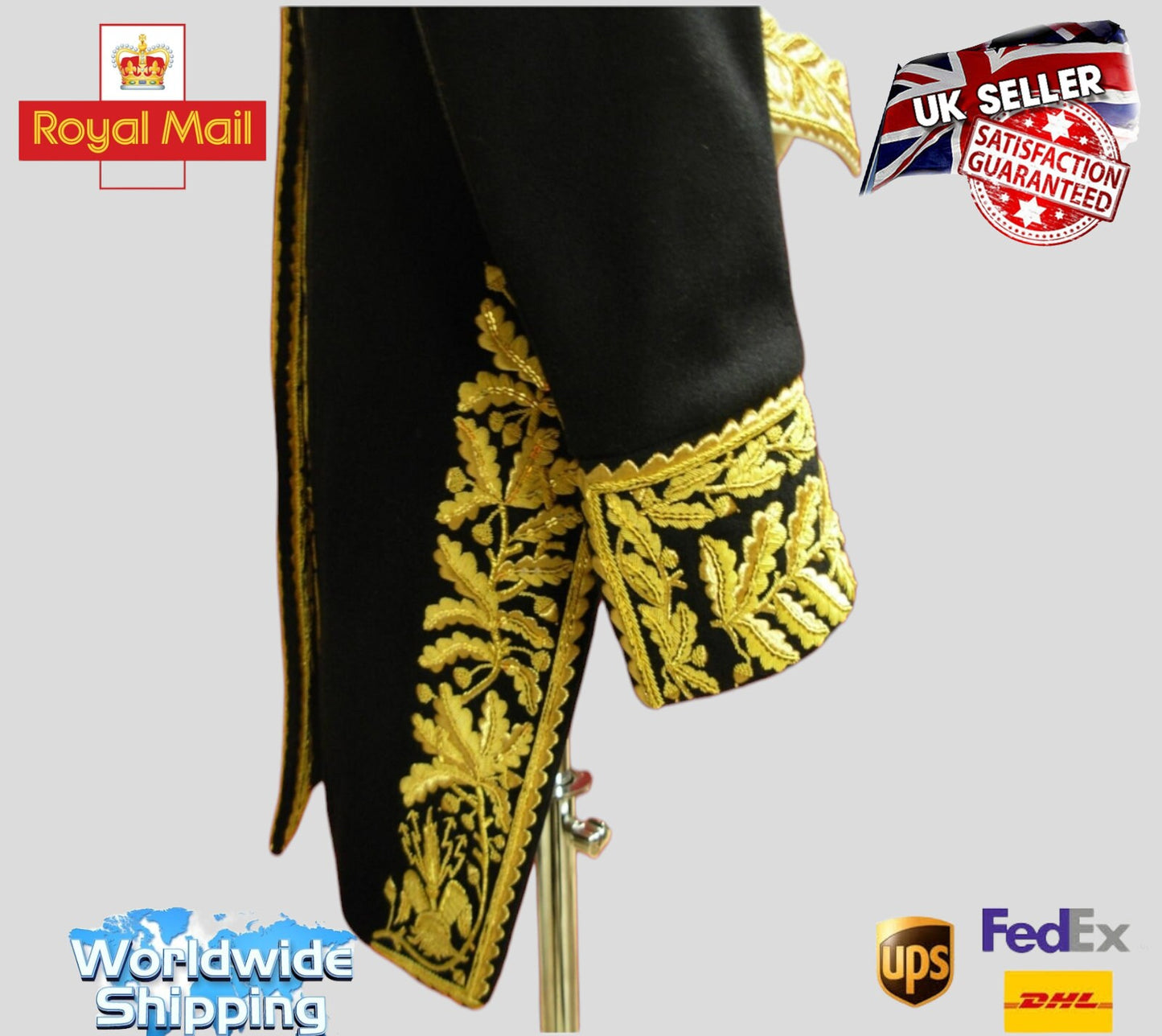 Empire Customized Embroidered Marshal's full dress turnbacks Embroidery.