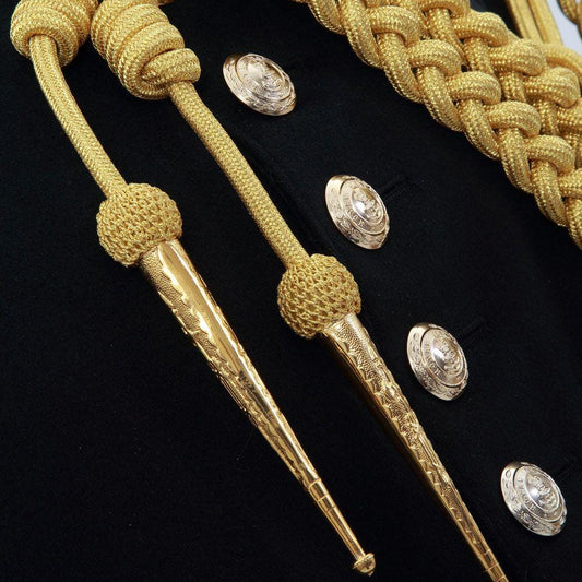 Aiguillette Tip Ends Genuine Military Issue Ceremonial Parade Insignia pair Tips.