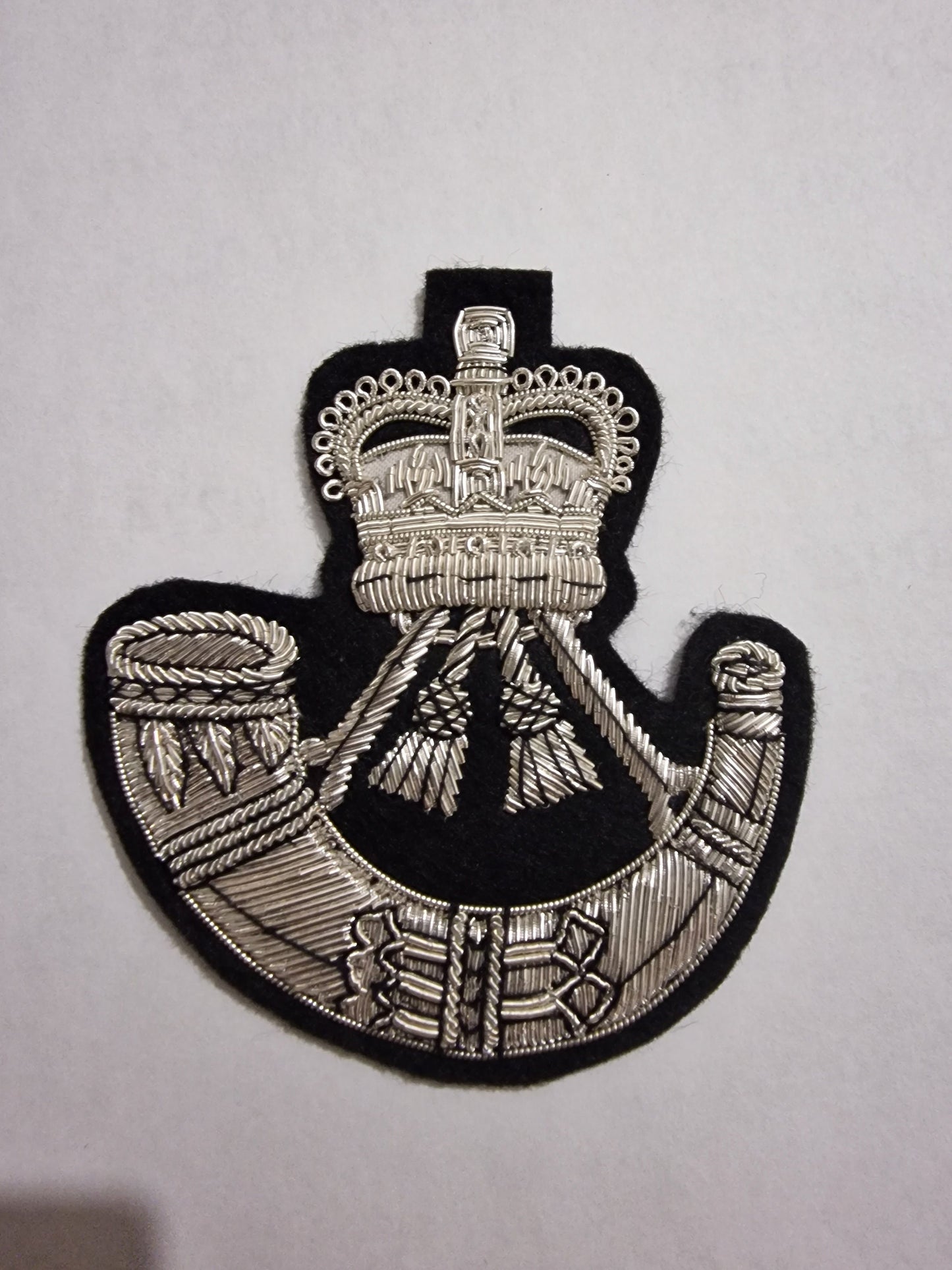 Rifles Wire Embroidered Bullion Blazer Badge - British Army.