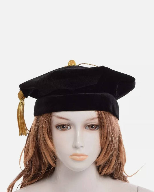 Doctors Graduation Hat 8- 4- and 6- sided Corner Doctorial Hat Doctoral Tam with Tassel.