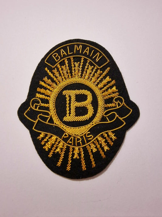 Handmade Gold Embroidered Blazer Patch "8CM pocket size" Blazer with two Shaded Embroidery.