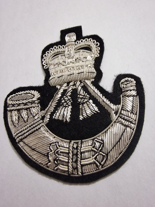 Rifles Wire Embroidered Bullion Blazer Badge - British Army.