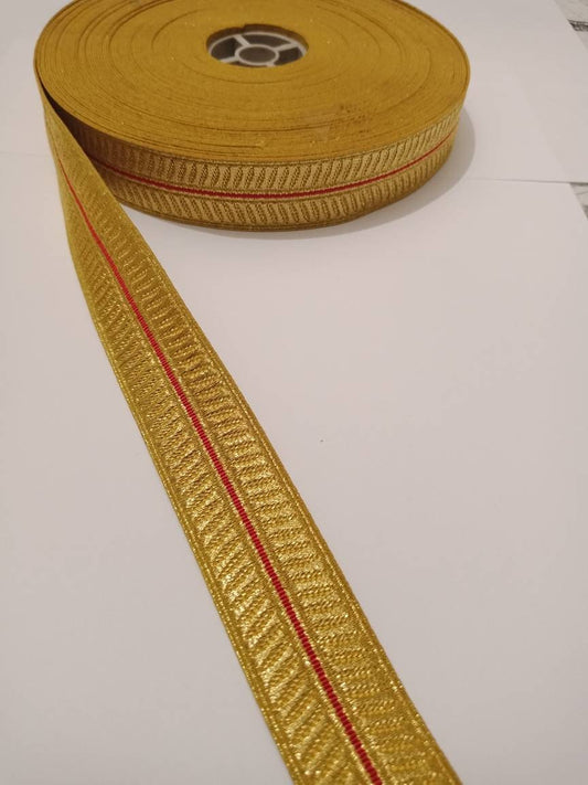 Gold Military Mylar Braid *2CM Size* Borders making military ribbon Army Uniform' Vestment.