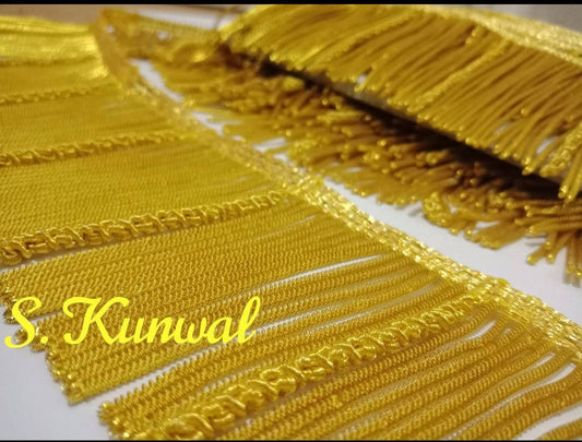 French Passementerie Trim Handmade Gold Silk thread Trim"5CM" Bullion Fringe catholic Vestments Historical Flags or dresses..