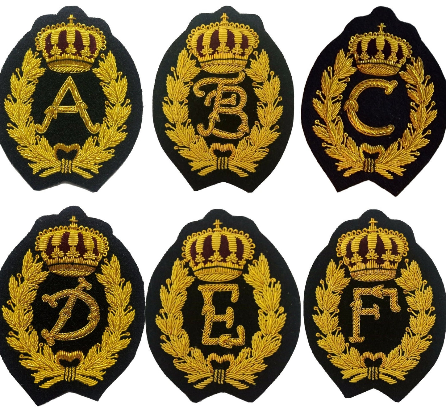 Blazer Family Ralph Alphabet Red Crown Blazer Bullion Embroidery Badge.