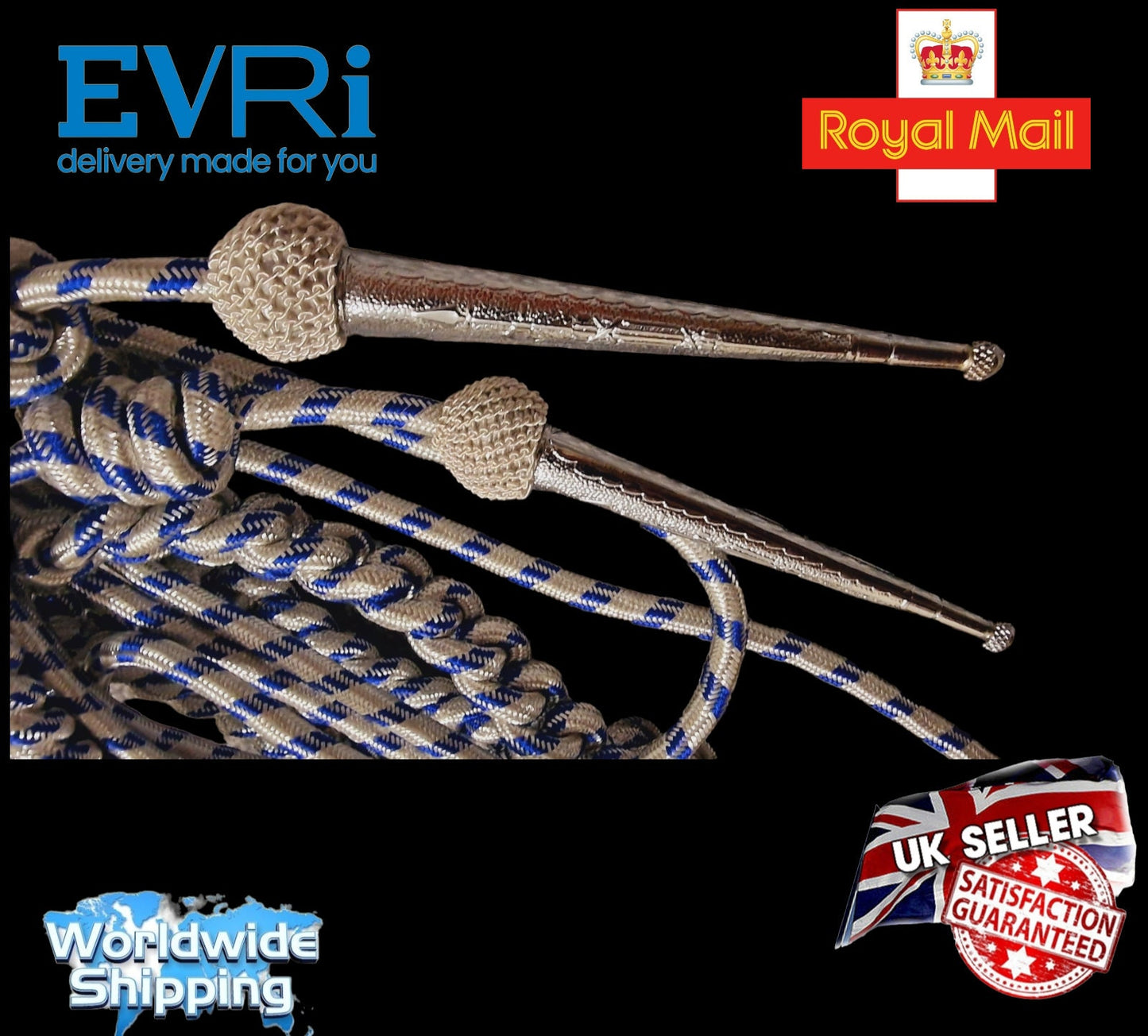 Malaysia Army Bullion Wire Aiguillette, Malaysia Mylar Wire Aiguillette Shoulder, Police, Officer Malaysia Aiguillette.