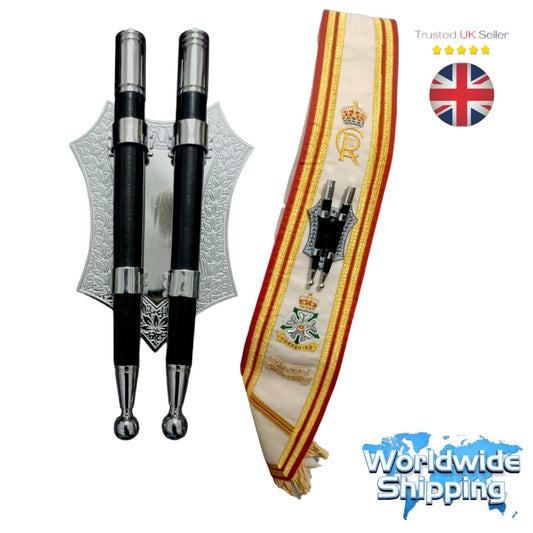 Baldric Sash For Drum & Pipe Major Blazer Sash Custom Made Hand Embroidered.