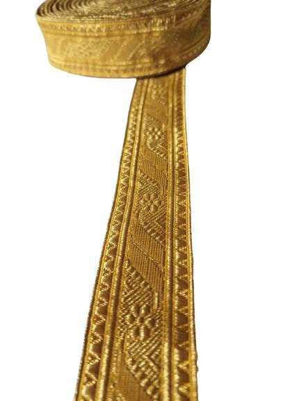Mylar braid Gold 100% wire trim For Army Uniform' Church Vestment' Fancy Costume.