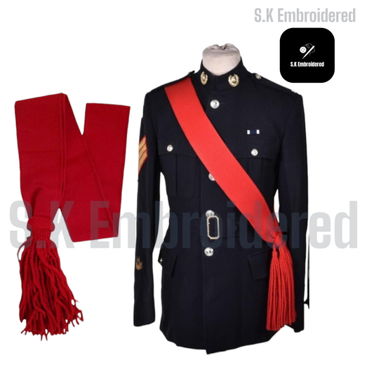 Army Sash Wool Sergeants Sgts Red Sash, Shoulder Red Acrylic Guard Size Available:"30"32" 34"36" 38"40"Inches.
