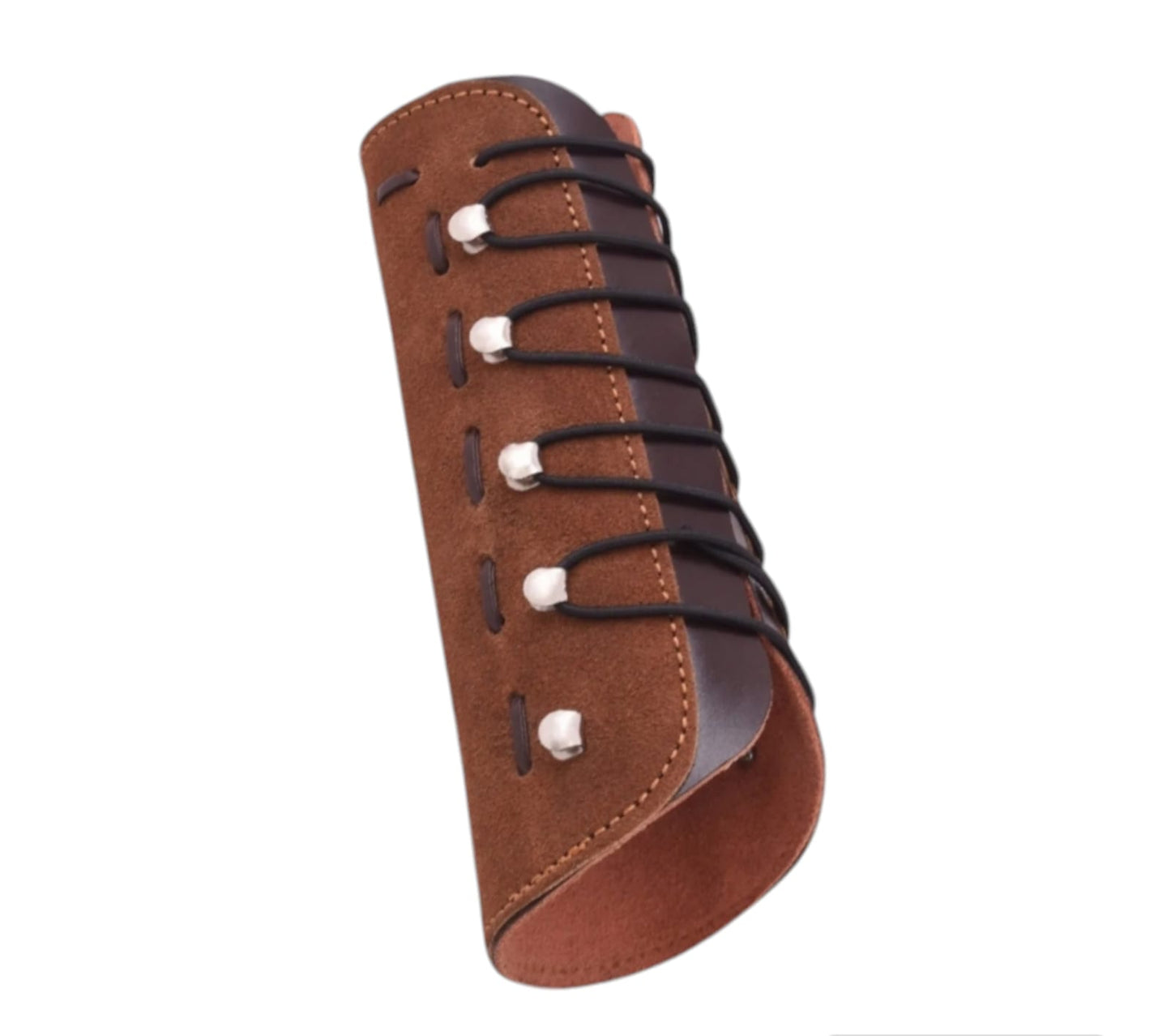 Traditional Ventilated Cow Hide Leather Archery Bow Arrow Arm Guards Wrist.