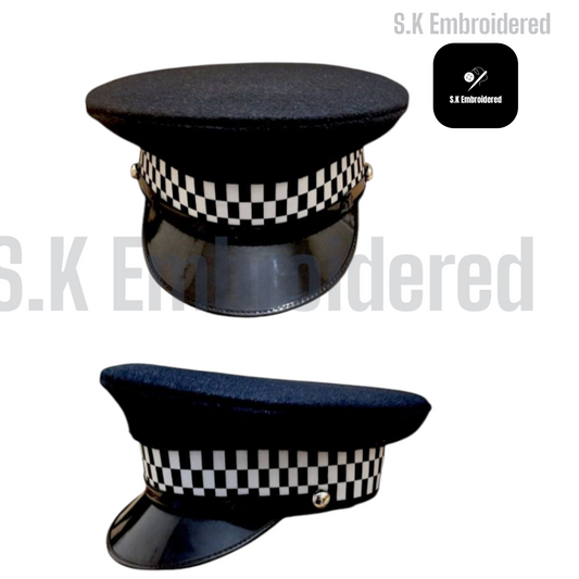 UK/ British Police officer Cap / Hat "Black Wool " Top Quality Material.