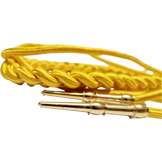 Aiguillette Moon guard Gold & Silver Silky with gold tags Bands Army Aiguillette with 100% Metal Tips.
